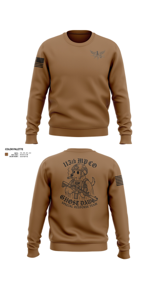 Crew Neck Sweatshirt, 113th MP CO, Army, Teamtime, Team time, sublimation, custom sports apparel, team uniforms, spirit wear, spiritwear, sports uniforms, custom shirts, team store, custom team store, fundraiser sports, apparel fundraiser