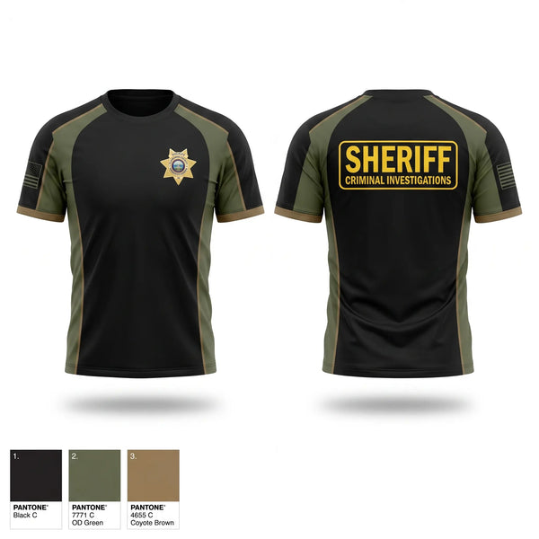 Short Sleeve Performance Shirt, Claiborne County Sheriffs Office Criminal Investigations, Police, Teamtime, Team time, sublimation, custom sports apparel, team uniforms, spirit wear, spiritwear, sports uniforms, custom shirts, team store, custom team store, fundraiser sports, apparel fundraiser