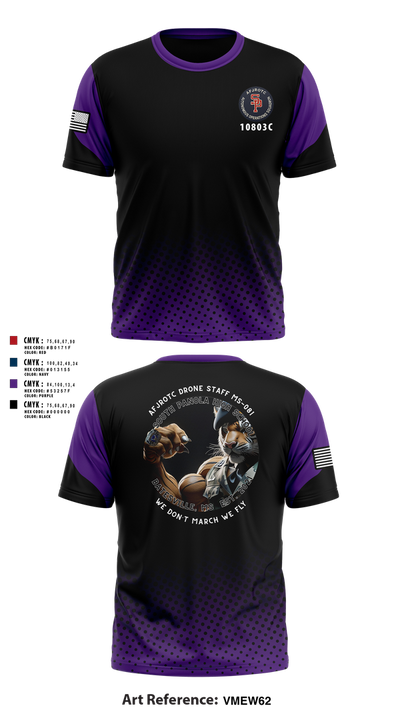 AFJROTC MS-081 DRONE TEAM 88778530 Short Sleeve Performance Shirt - 208