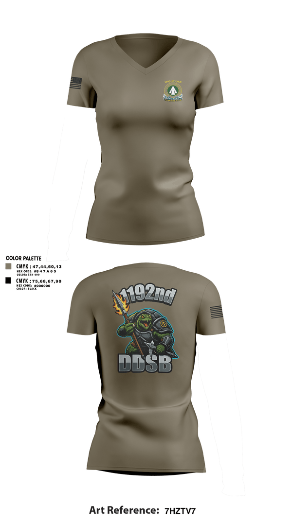 Womens Short Sleeve Vneck Shirt, 1192nd DDSB, Army, Teamtime, Team time, sublimation, custom sports apparel, team uniforms, spirit wear, spiritwear, sports uniforms, custom shirts, team store, custom team store, fundraiser sports, apparel fundraiser