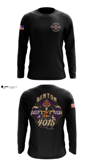 Long Sleeve Performance Shirt, Benton Fire, Fire Department, Teamtime, Team time, sublimation, custom sports apparel, team uniforms, spirit wear, spiritwear, sports uniforms, custom shirts, team store, custom team store, fundraiser sports, apparel fundraiser