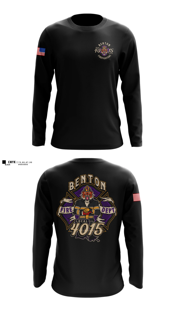 Long Sleeve Performance Shirt, Benton Fire, Fire Department, Teamtime, Team time, sublimation, custom sports apparel, team uniforms, spirit wear, spiritwear, sports uniforms, custom shirts, team store, custom team store, fundraiser sports, apparel fundraiser