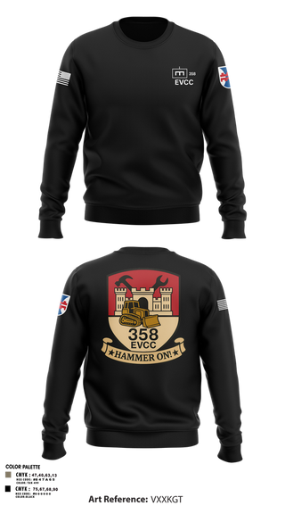 Crew Neck Sweatshirt, 358 EVCC, , Teamtime, Team time, sublimation, custom sports apparel, team uniforms, spirit wear, spiritwear, sports uniforms, custom shirts, team store, custom team store, fundraiser sports, apparel fundraiser