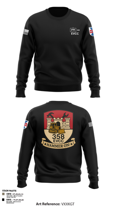 358 EVCC 70484950 Crew Neck Sweatshirt - 5