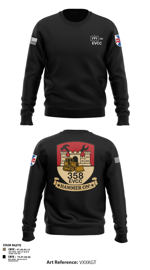 Crew Neck Sweatshirt, 358 EVCC, , Teamtime, Team time, sublimation, custom sports apparel, team uniforms, spirit wear, spiritwear, sports uniforms, custom shirts, team store, custom team store, fundraiser sports, apparel fundraiser