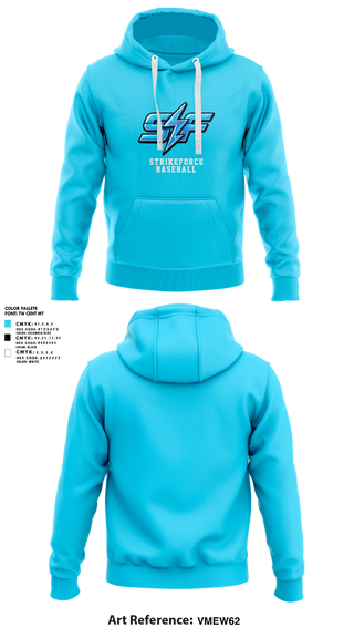 Hoodie, Strikeforce, Baseball, Teamtime, Team time, sublimation, custom sports apparel, team uniforms, spirit wear, spiritwear, sports uniforms, custom shirts, team store, custom team store, fundraiser sports, apparel fundraiser