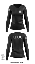 KDOC 70692063 Women's Long Sleeve V-neck Shirt - 101
