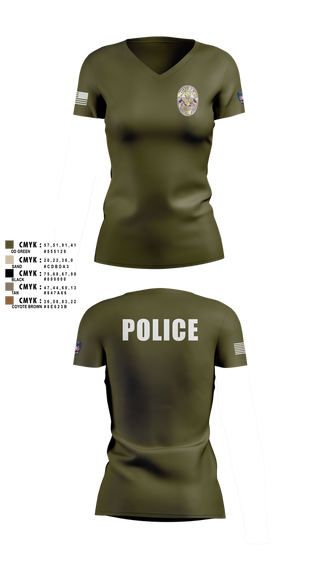 Womens Short Sleeve Vneck Shirt, Miami Police Department, , Teamtime, Team time, sublimation, custom sports apparel, team uniforms, spirit wear, spiritwear, sports uniforms, custom shirts, team store, custom team store, fundraiser sports, apparel fundraiser