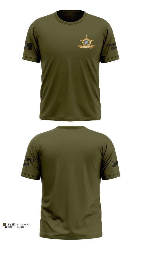 Elkhart county sheriff office explorer program Old School Cotton Feel Shirt - 3
