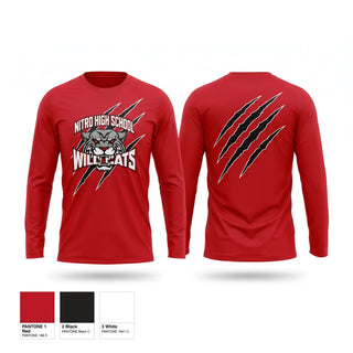 Long Sleeve Performance Shirt, Nitro wildcats, Cheer, Teamtime, Team time, sublimation, custom sports apparel, team uniforms, spirit wear, spiritwear, sports uniforms, custom shirts, team store, custom team store, fundraiser sports, apparel fundraiser