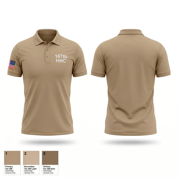 Short Sleeve Performance Polo, 167th HHC, Army, Teamtime, Team time, sublimation, custom sports apparel, team uniforms, spirit wear, spiritwear, sports uniforms, custom shirts, team store, custom team store, fundraiser sports, apparel fundraiser