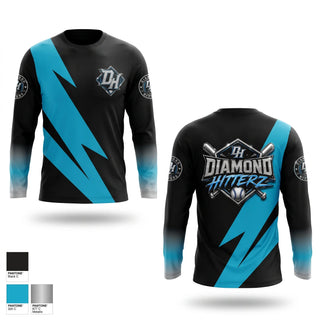 Long Sleeve Performance Shirt, Diamond Hitterz, Baseball, Teamtime, Team time, sublimation, custom sports apparel, team uniforms, spirit wear, spiritwear, sports uniforms, custom shirts, team store, custom team store, fundraiser sports, apparel fundraiser