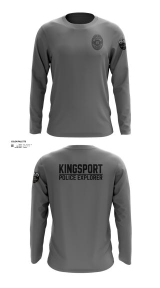 Long Sleeve Performance Shirt, Kingsport Police Explorer Post, Police, Teamtime, Team time, sublimation, custom sports apparel, team uniforms, spirit wear, spiritwear, sports uniforms, custom shirts, team store, custom team store, fundraiser sports, apparel fundraiser