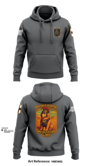 Hoodie, SCC 10th Field Hospital, , Teamtime, Team time, sublimation, custom sports apparel, team uniforms, spirit wear, spiritwear, sports uniforms, custom shirts, team store, custom team store, fundraiser sports, apparel fundraiser