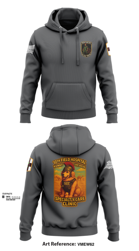 Hoodie, SCC 10th Field Hospital, , Teamtime, Team time, sublimation, custom sports apparel, team uniforms, spirit wear, spiritwear, sports uniforms, custom shirts, team store, custom team store, fundraiser sports, apparel fundraiser