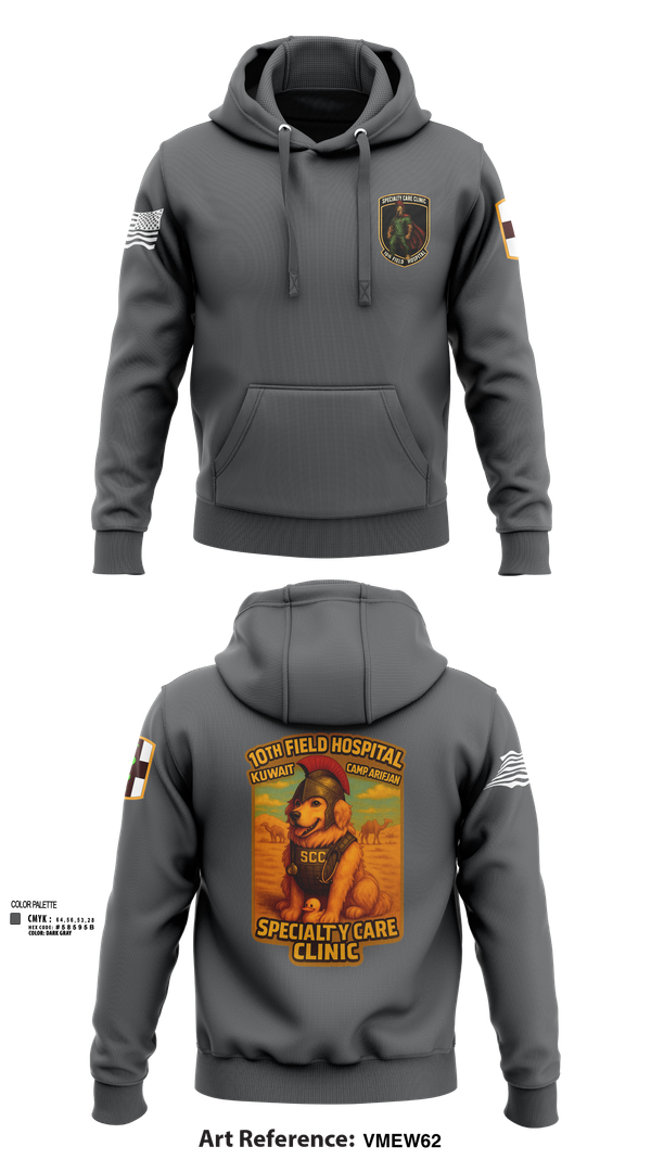 Hoodie, SCC 10th Field Hospital, , Teamtime, Team time, sublimation, custom sports apparel, team uniforms, spirit wear, spiritwear, sports uniforms, custom shirts, team store, custom team store, fundraiser sports, apparel fundraiser