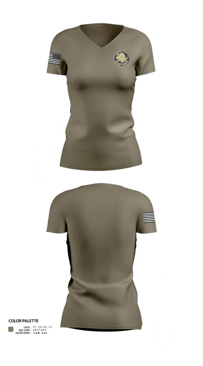 490th CBRN BN 55524924 Women's Short Sleeve V-neck Shirt - 31