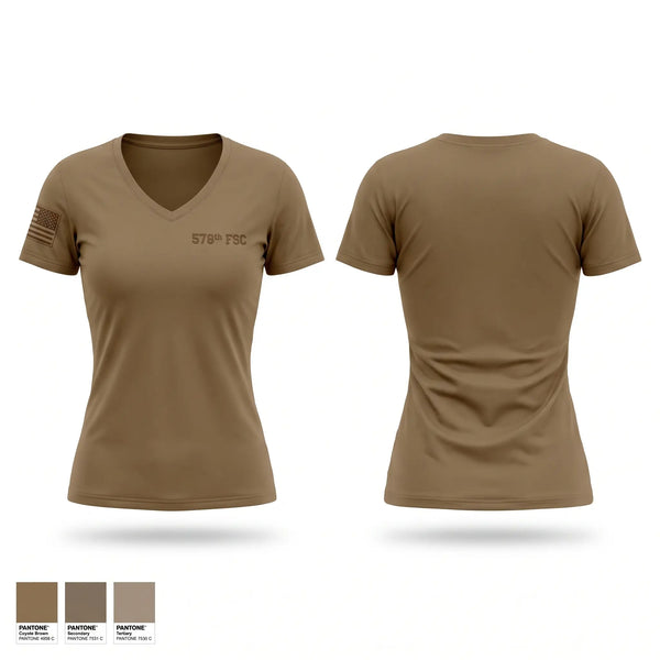 Womens Short Sleeve Vneck Shirt, 578th FSC, Army, Teamtime, Team time, sublimation, custom sports apparel, team uniforms, spirit wear, spiritwear, sports uniforms, custom shirts, team store, custom team store, fundraiser sports, apparel fundraiser