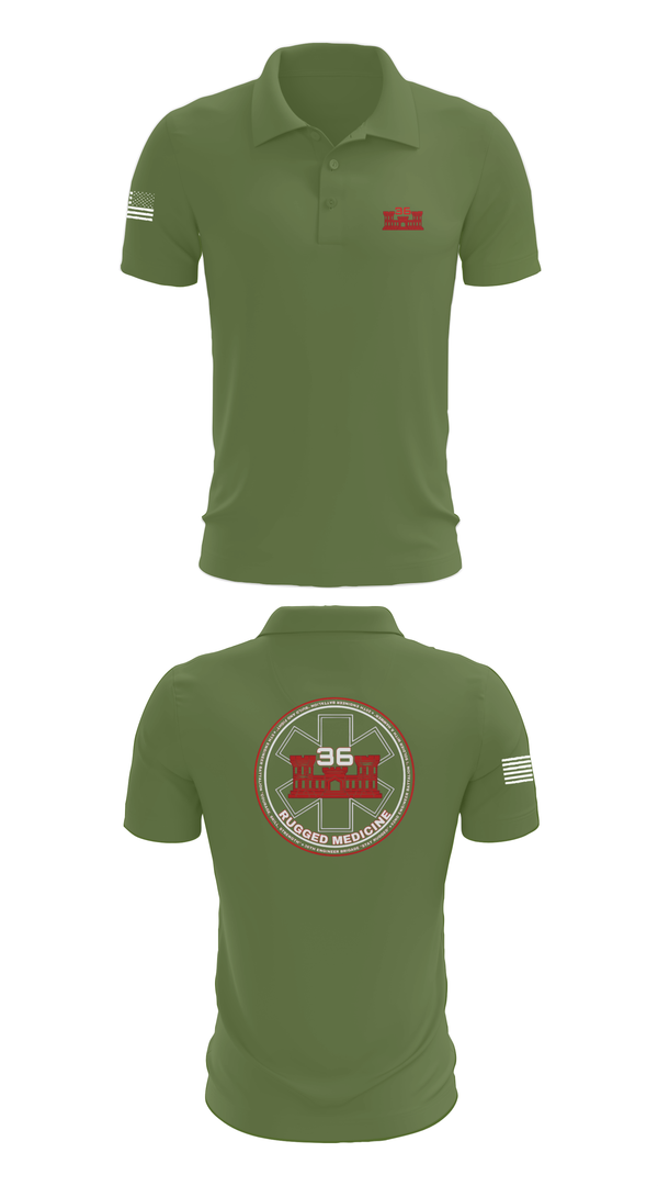 Short Sleeve Performance Polo, 36 Engineer Brigade, Army, Teamtime, Team time, sublimation, custom sports apparel, team uniforms, spirit wear, spiritwear, sports uniforms, custom shirts, team store, custom team store, fundraiser sports, apparel fundraiser