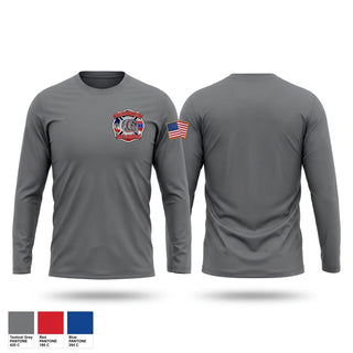 Long Sleeve Performance Shirt, Pleasanton Fire and Rescue, Fire Department, Teamtime, Team time, sublimation, custom sports apparel, team uniforms, spirit wear, spiritwear, sports uniforms, custom shirts, team store, custom team store, fundraiser sports, apparel fundraiser