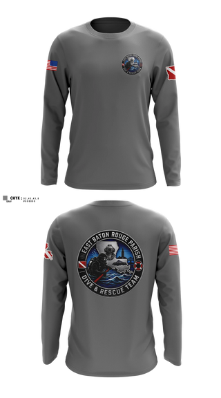 Long Sleeve Performance Shirt, East Baton Rouge Parish Dive & Rescue Team, Fire Department, Teamtime, Team time, sublimation, custom sports apparel, team uniforms, spirit wear, spiritwear, sports uniforms, custom shirts, team store, custom team store, fundraiser sports, apparel fundraiser