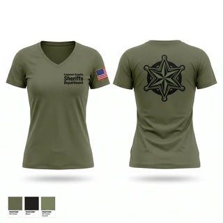 Womens Short Sleeve Vneck Shirt, Luzerne County Sheriff’s Department, Police, Teamtime, Team time, sublimation, custom sports apparel, team uniforms, spirit wear, spiritwear, sports uniforms, custom shirts, team store, custom team store, fundraiser sports, apparel fundraiser