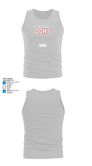 Tank Top, DONS, Wrestling, Teamtime, Team time, sublimation, custom sports apparel, team uniforms, spirit wear, spiritwear, sports uniforms, custom shirts, team store, custom team store, fundraiser sports, apparel fundraiser