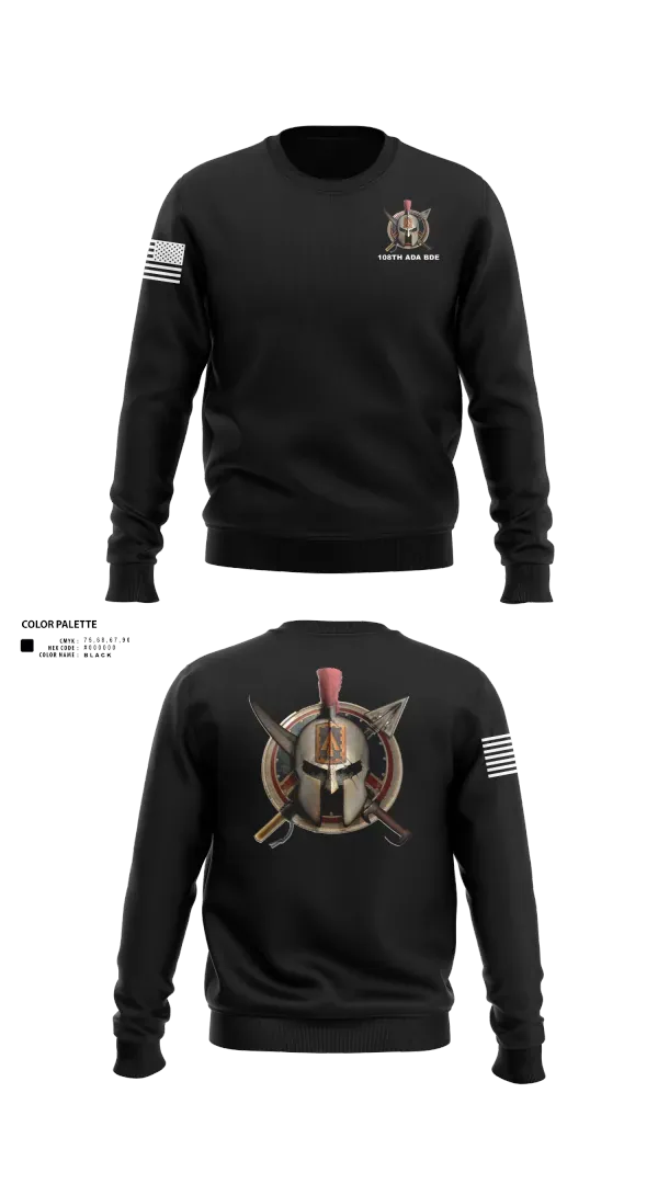 Crew Neck Sweatshirt, 108th Air Defense Artillery Brigade, Army, Teamtime, Team time, sublimation, custom sports apparel, team uniforms, spirit wear, spiritwear, sports uniforms, custom shirts, team store, custom team store, fundraiser sports, apparel fundraiser