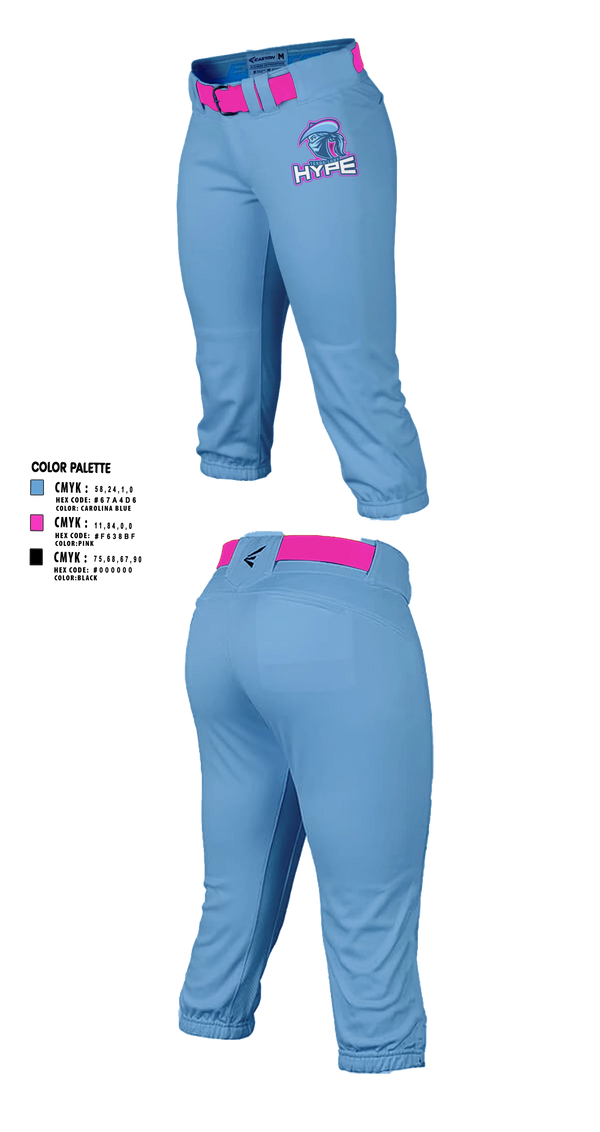 Softball Pants, Texas Hype, Softball, Teamtime, Team time, sublimation, custom sports apparel, team uniforms, spirit wear, spiritwear, sports uniforms, custom shirts, team store, custom team store, fundraiser sports, apparel fundraiser