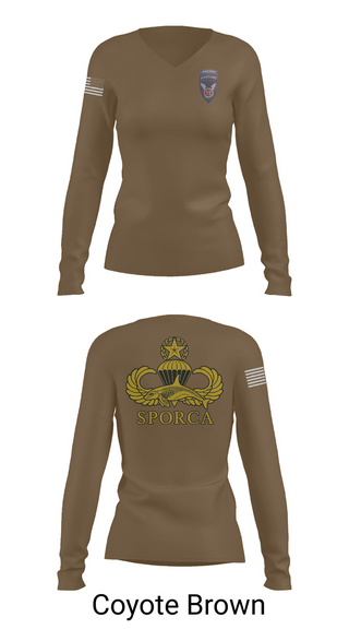 Womens Long Sleeve Vneck Shirt, HHC, 725th BSB, 2/11 ABN, , Teamtime, Team time, sublimation, custom sports apparel, team uniforms, spirit wear, spiritwear, sports uniforms, custom shirts, team store, custom team store, fundraiser sports, apparel fundraiser