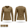 ERAU Eagle Battalion Prescott 48743589 Women's Long Sleeve V-neck Shirt - 1