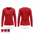 Kress Volunteer Fire Department Women's Long Sleeve V-neck Shirt - 1