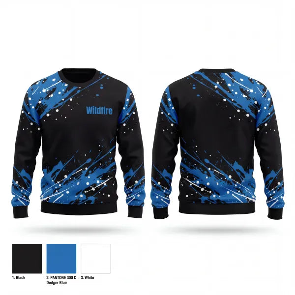 Crew Neck Sweatshirt, Wildfire, Women's Volleyball, Teamtime, Team time, sublimation, custom sports apparel, team uniforms, spirit wear, spiritwear, sports uniforms, custom shirts, team store, custom team store, fundraiser sports, apparel fundraiser
