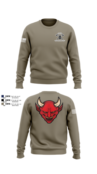 Crew Neck Sweatshirt, D Co 3-47, , Teamtime, Team time, sublimation, custom sports apparel, team uniforms, spirit wear, spiritwear, sports uniforms, custom shirts, team store, custom team store, fundraiser sports, apparel fundraiser