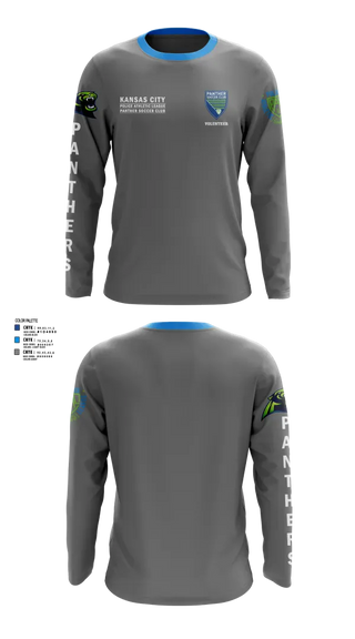 Long Sleeve Performance Shirt, Kansas City Missouri Police Athletic League Panthers (Soccer), Spirit Store, Teamtime, Team time, sublimation, custom sports apparel, team uniforms, spirit wear, spiritwear, sports uniforms, custom shirts, team store, custom team store, fundraiser sports, apparel fundraiser