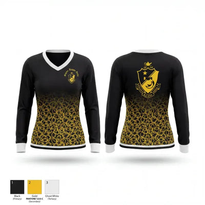 Sigma Kappa Delta Fraternity 44041865 Women's Long Sleeve V-neck Shirt - 1