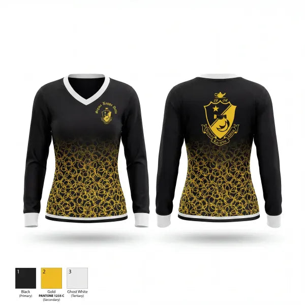 Womens Long Sleeve Vneck Shirt, Sigma Kappa Delta Fraternity, , Teamtime, Team time, sublimation, custom sports apparel, team uniforms, spirit wear, spiritwear, sports uniforms, custom shirts, team store, custom team store, fundraiser sports, apparel fundraiser