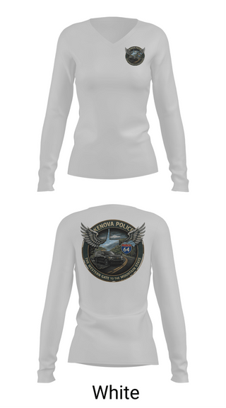 Womens Long Sleeve Vneck Shirt, Kenova Police Department, Police, Teamtime, Team time, sublimation, custom sports apparel, team uniforms, spirit wear, spiritwear, sports uniforms, custom shirts, team store, custom team store, fundraiser sports, apparel fundraiser