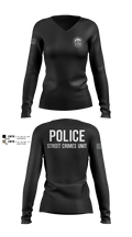 STREET CRIMES 66596550 Women's Long Sleeve V-neck Shirt - 100