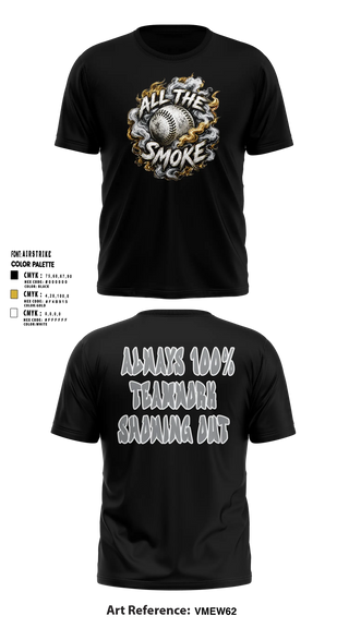 Short Sleeve Performance Shirt, ALL THE SMOKE, Baseball, Teamtime, Team time, sublimation, custom sports apparel, team uniforms, spirit wear, spiritwear, sports uniforms, custom shirts, team store, custom team store, fundraiser sports, apparel fundraiser