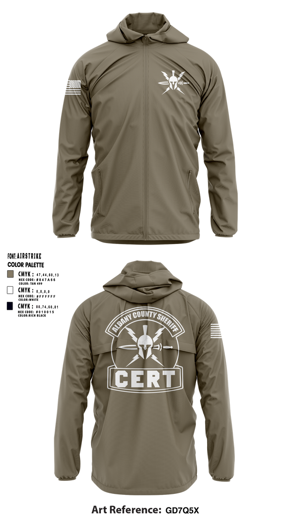 Windbreaker, Albany County Sheriff C.E.R.T., Wrestling, Teamtime, Team time, sublimation, custom sports apparel, team uniforms, spirit wear, spiritwear, sports uniforms, custom shirts, team store, custom team store, fundraiser sports, apparel fundraiser