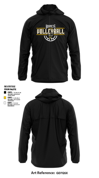 Windbreaker, Fulton Hornets Volleyball, Women's Volleyball, Teamtime, Team time, sublimation, custom sports apparel, team uniforms, spirit wear, spiritwear, sports uniforms, custom shirts, team store, custom team store, fundraiser sports, apparel fundraiser
