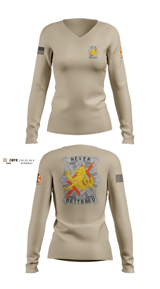 Womens Long Sleeve Vneck Shirt, 78th Signal Battalion, Army, Teamtime, Team time, sublimation, custom sports apparel, team uniforms, spirit wear, spiritwear, sports uniforms, custom shirts, team store, custom team store, fundraiser sports, apparel fundraiser