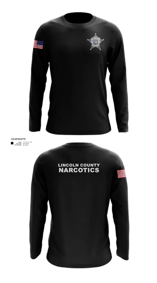 Long Sleeve Performance Shirt, Lincoln County Narcotics, Police, Teamtime, Team time, sublimation, custom sports apparel, team uniforms, spirit wear, spiritwear, sports uniforms, custom shirts, team store, custom team store, fundraiser sports, apparel fundraiser