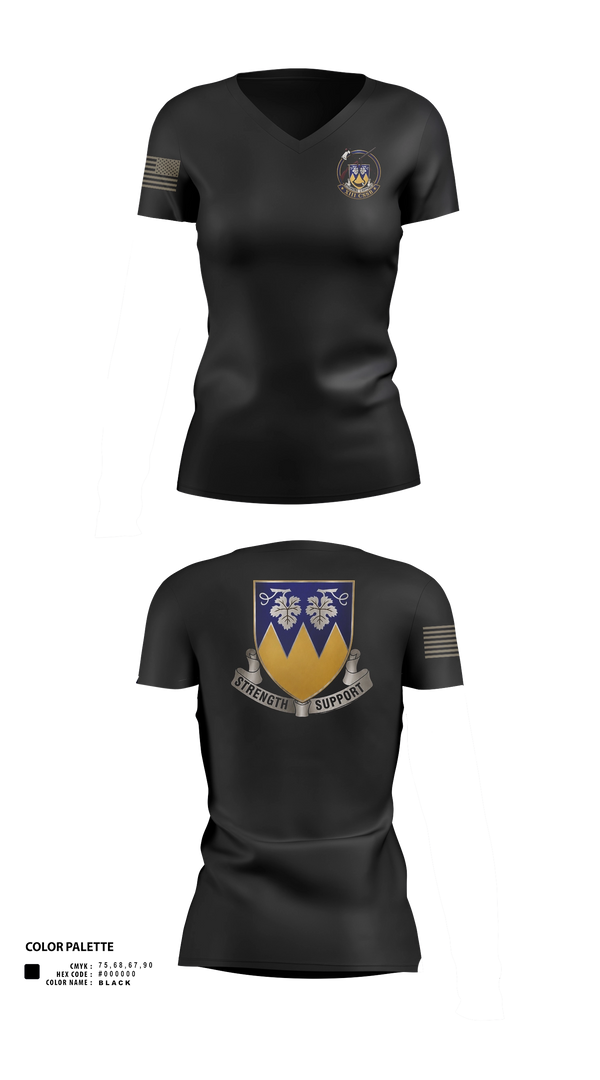 Womens Short Sleeve Vneck Shirt, 513th Transportation Company, Army, Teamtime, Team time, sublimation, custom sports apparel, team uniforms, spirit wear, spiritwear, sports uniforms, custom shirts, team store, custom team store, fundraiser sports, apparel fundraiser