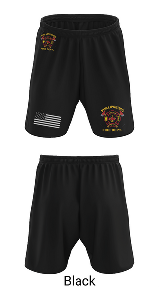Athletic Shorts With Pockets, PHILLIPSBURG FIRE DEPARTMENT, , Teamtime, Team time, sublimation, custom sports apparel, team uniforms, spirit wear, spiritwear, sports uniforms, custom shirts, team store, custom team store, fundraiser sports, apparel fundraiser