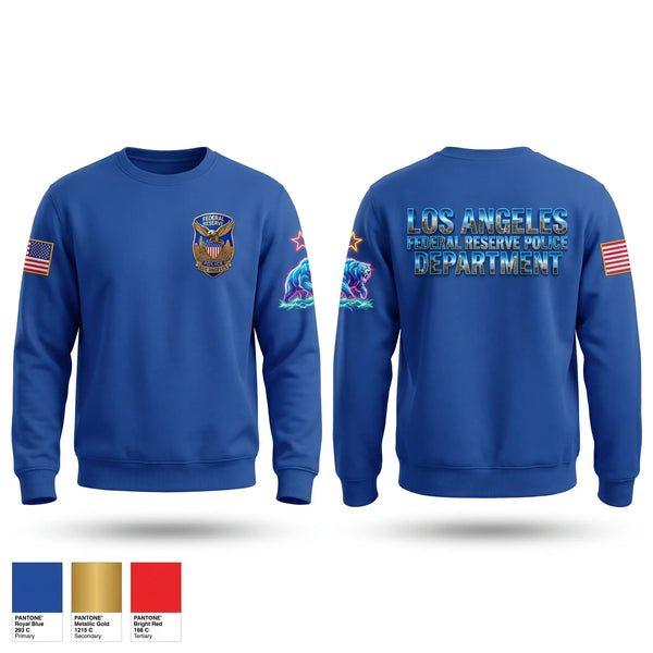 Crew Neck Sweatshirt, Federal Reserve Police DTLA, Police, Teamtime, Team time, sublimation, custom sports apparel, team uniforms, spirit wear, spiritwear, sports uniforms, custom shirts, team store, custom team store, fundraiser sports, apparel fundraiser