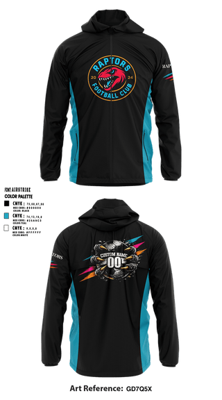 Windbreaker, RAPTORS FC, Men's Soccer, Teamtime, Team time, sublimation, custom sports apparel, team uniforms, spirit wear, spiritwear, sports uniforms, custom shirts, team store, custom team store, fundraiser sports, apparel fundraiser