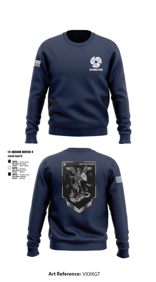Crew Neck Sweatshirt, 1-222 Aviaition Regiment, Army, Teamtime, Team time, sublimation, custom sports apparel, team uniforms, spirit wear, spiritwear, sports uniforms, custom shirts, team store, custom team store, fundraiser sports, apparel fundraiser