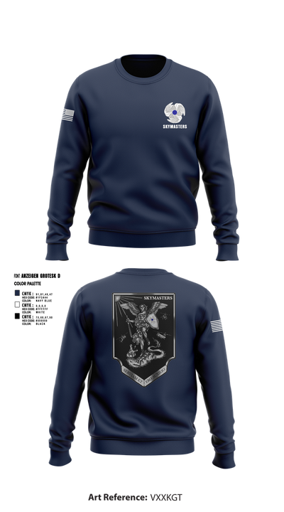 1-222 Aviation Regiment Crew Neck Sweatshirt - 9